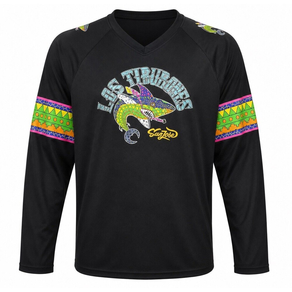 San Jose Sharks Los Tiburones Jersey XL 2018 Hispanic Heritage SGA Hockey Shirt